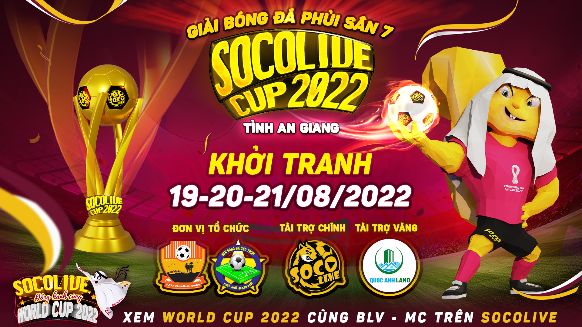 Khai mạc giải bóng đá phủi Socolive Cup 2022 Xuyên Việt - Tỉnh An Giang