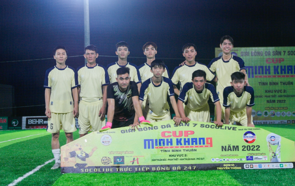 Đội hình ra sân của 3D FC tại giải bóng đá phủi Bình Thuận Socolive Cup Minh Khang 2022