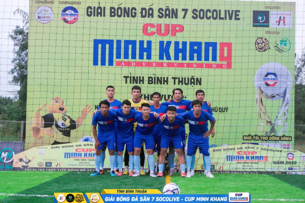 Đội hình ra sân của Vũ Luân FC tại giải bóng đá phủi Bình Thuận Socolive Cup Minh Khang 2022