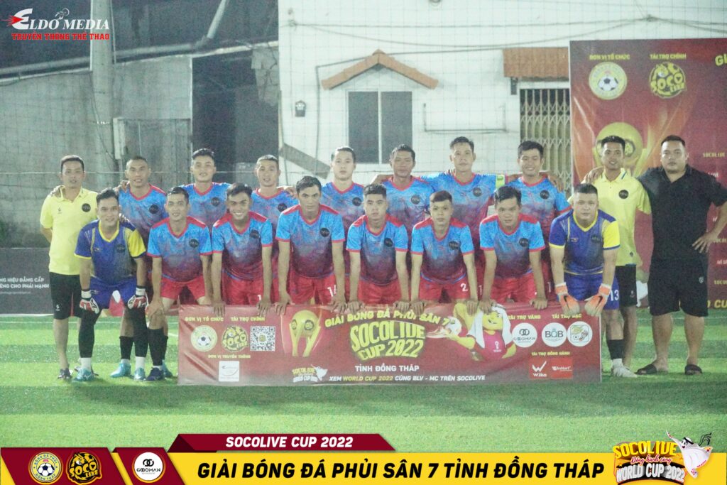 Đội hình thi đấu của HINA FC tại giải phủi Đồng Tháp Socolive Cup 2022