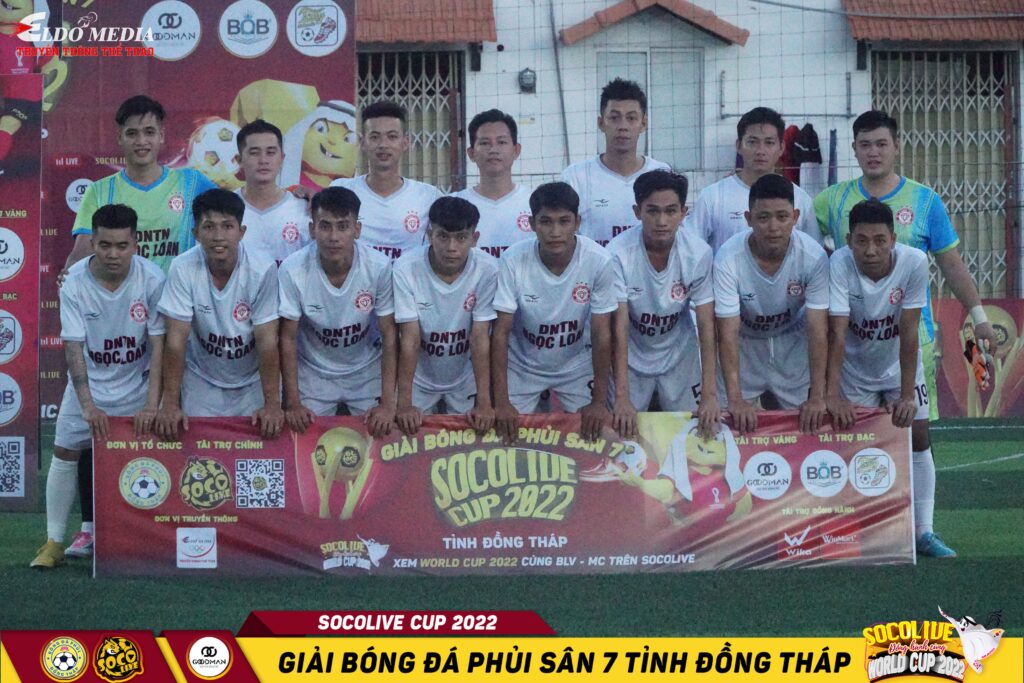 Đội hình thi đấu Vĩ Ngọc Loan FC tại giải phủi Đồng Tháp Socolive Cup 2022