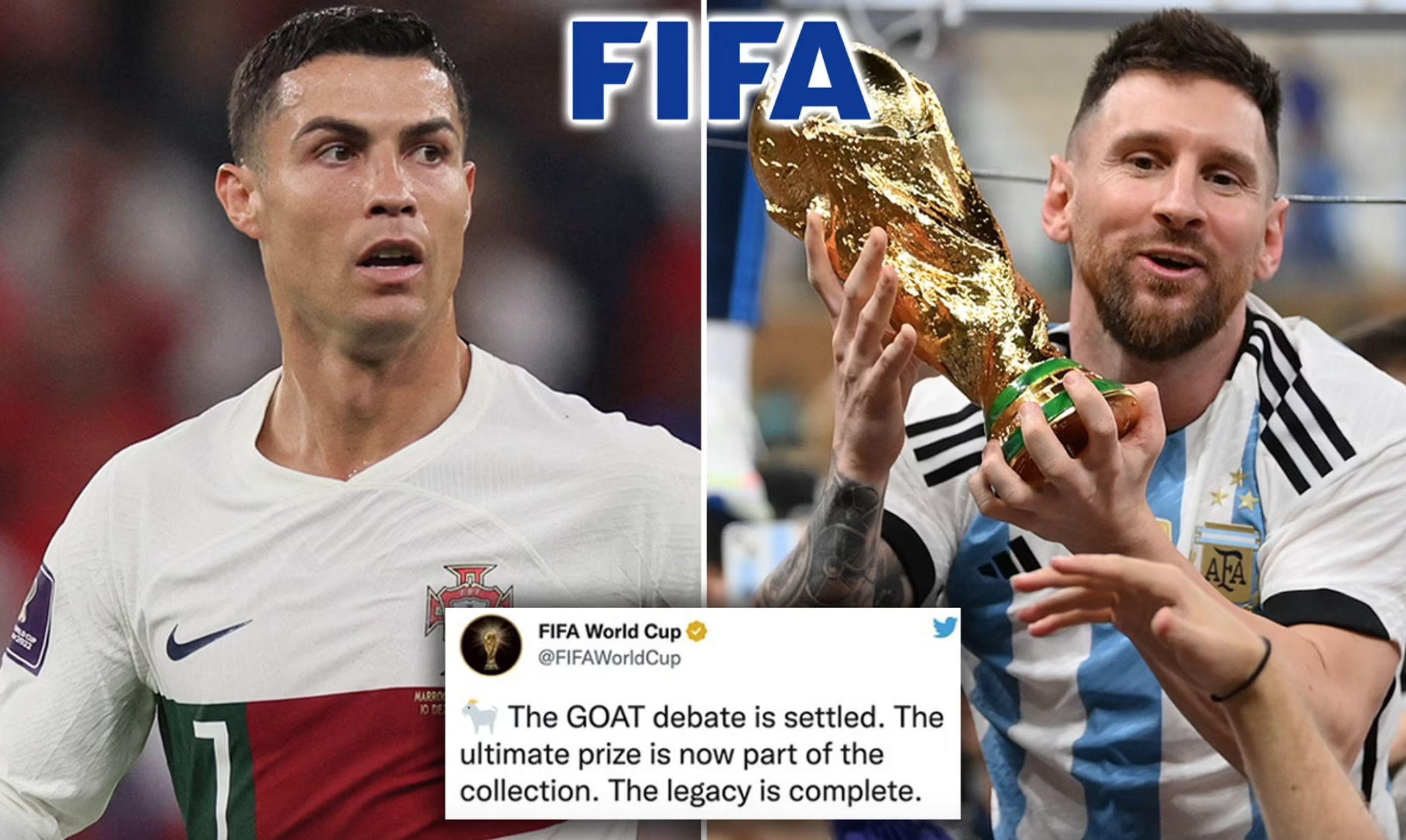 Dòng trạng thái của FIFA khẳng định Messi là GOAT