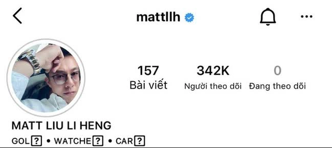 Matt Liu chính thức bỏ theo dõi Hương Giang trên Instagram