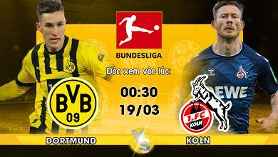 Link xem trực tiếp Dortmund vs FC Koln 00h30 ngày 19/03